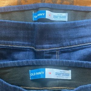 Old Navy rockstar pull on Jeans sizes 18 & 20